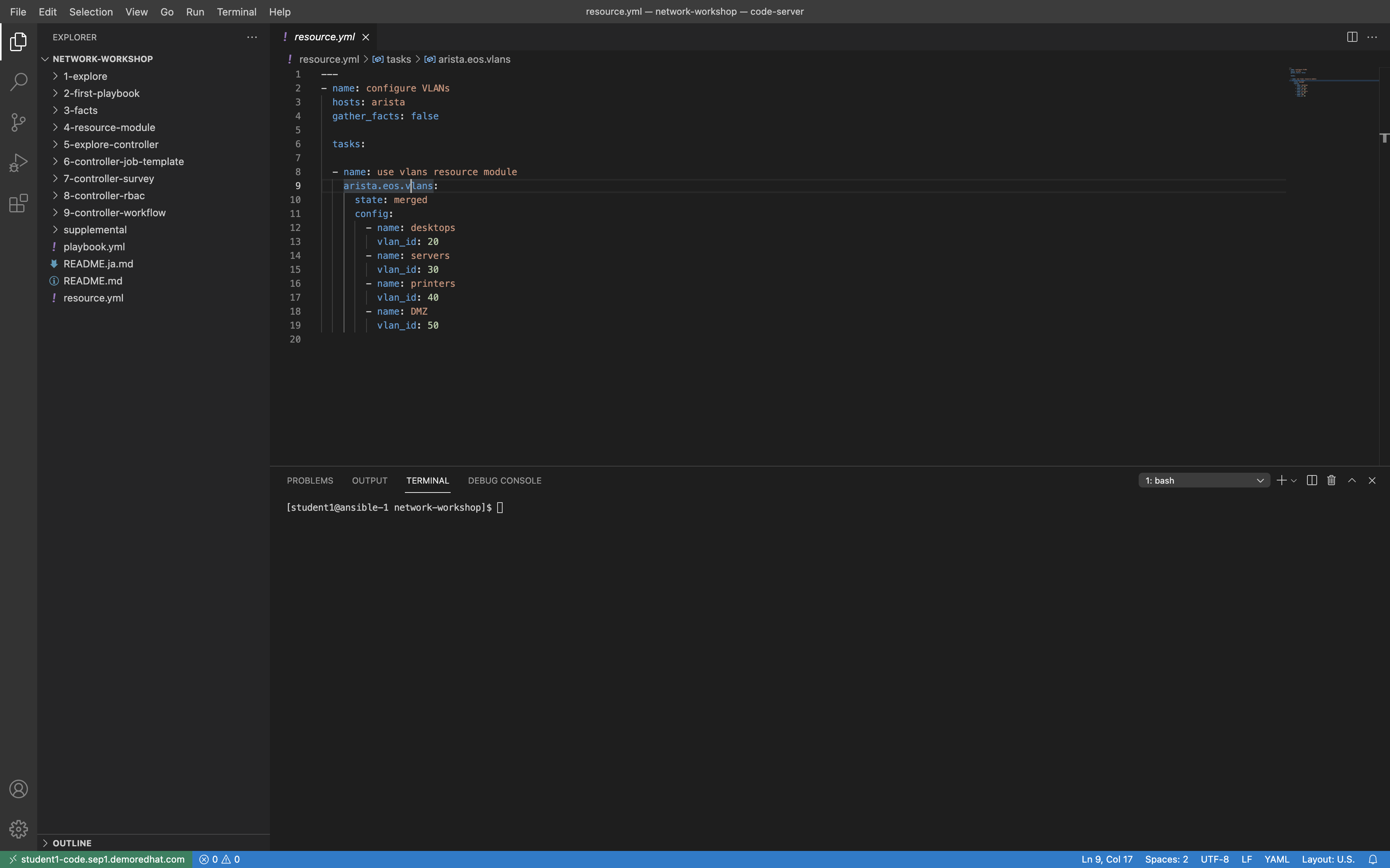 picture of vs code setup