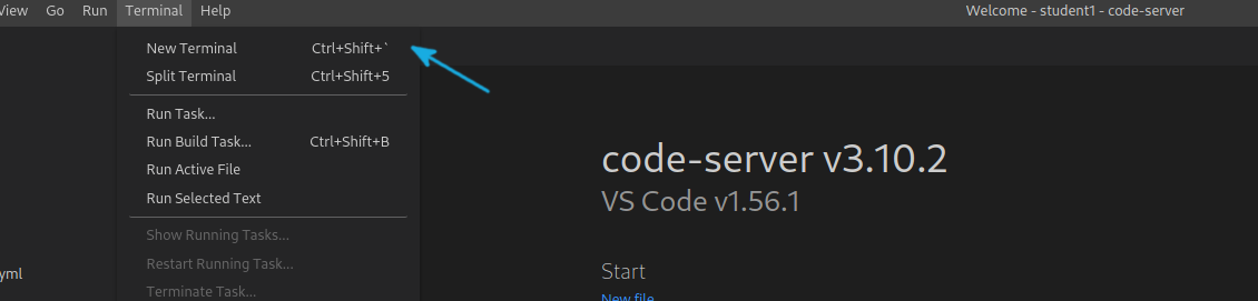 VS Code - New Terminal