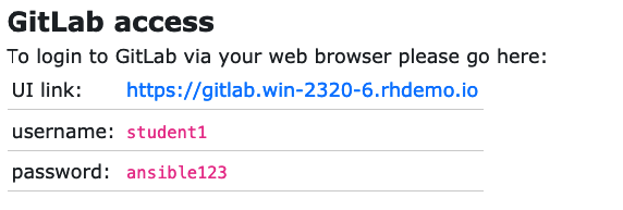 GitLab access
