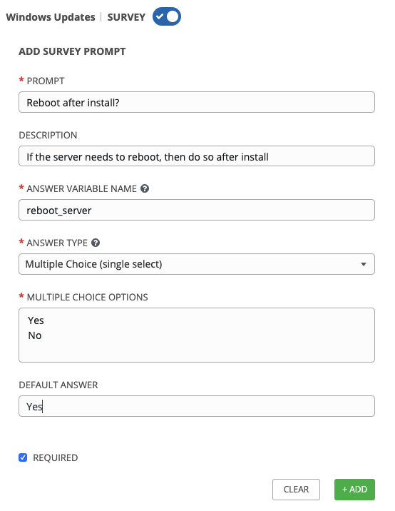 Reboot Survey Form